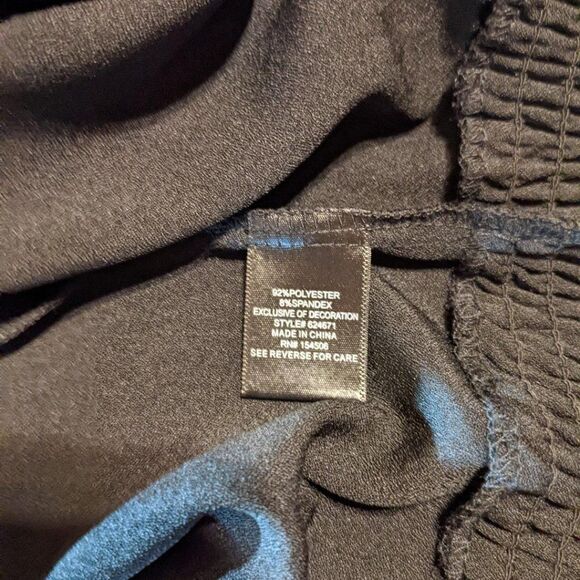 🆕NWT COLLEEN LOPEZ PEARL ADORNED BLACK BLOUSE - XL - Picture 5 of 8